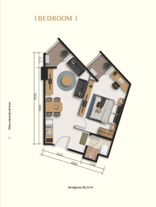 1 Bedroom J