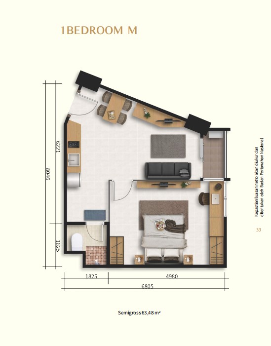 1 Bedroom M
