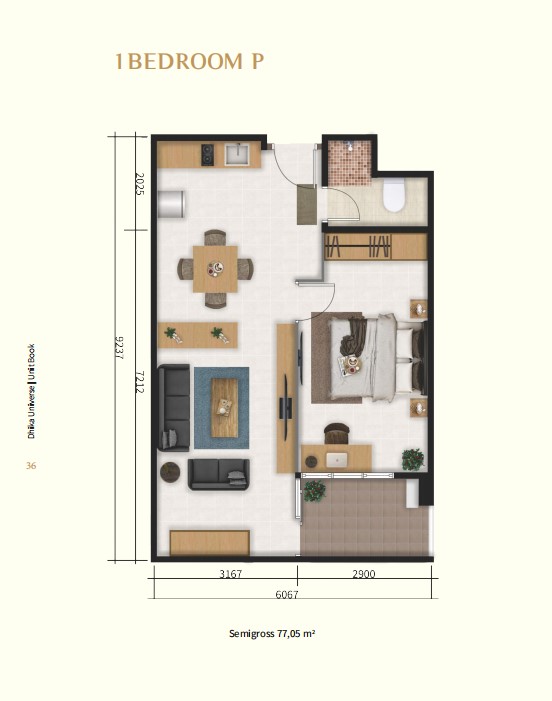1 Bedroom P