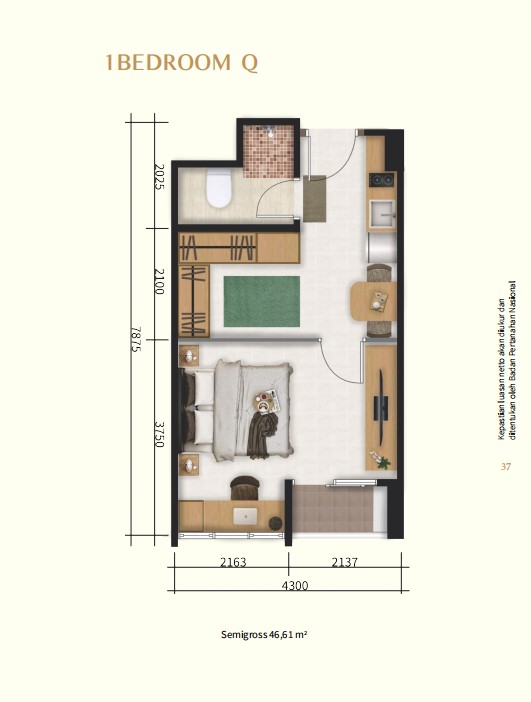 1 Bedroom Q